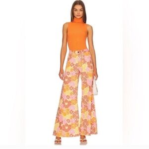 Show Me Your MuMu Windsor Wide Leg in Retro Garden size 25 NWT
